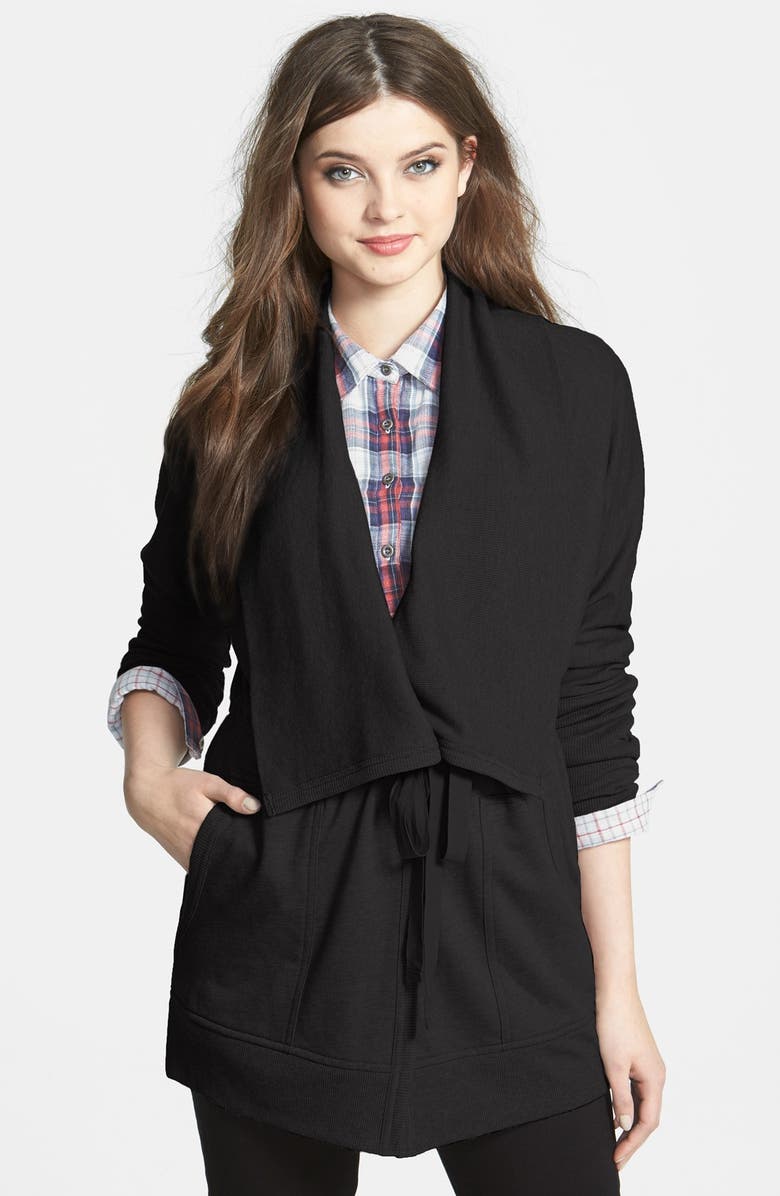 Caslon<sup>®</sup> Oversize Collar French Terry Jacket, Main, color, 