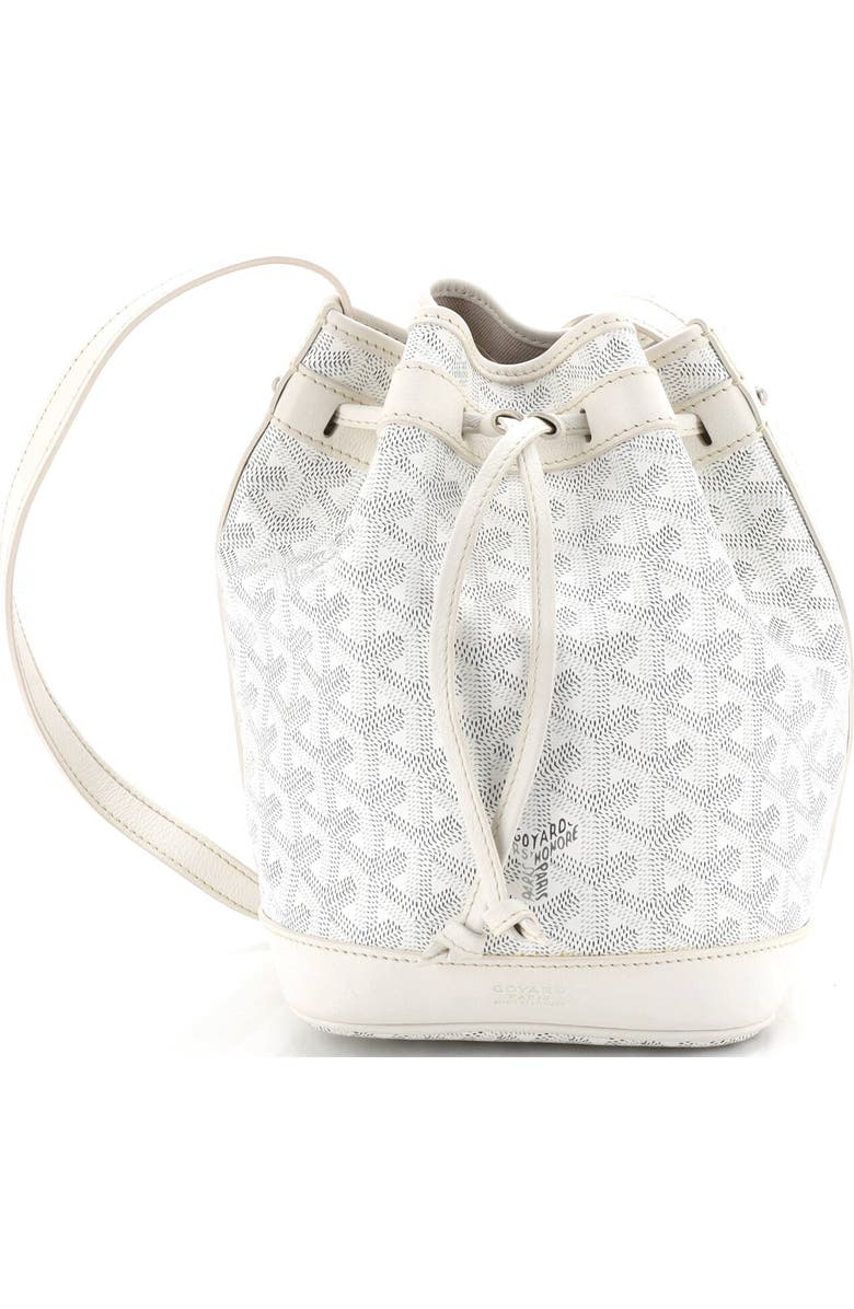 Pre-Owned Goyard Petit Flot Bucket Bag Coated Canvas PM, Main, color, White