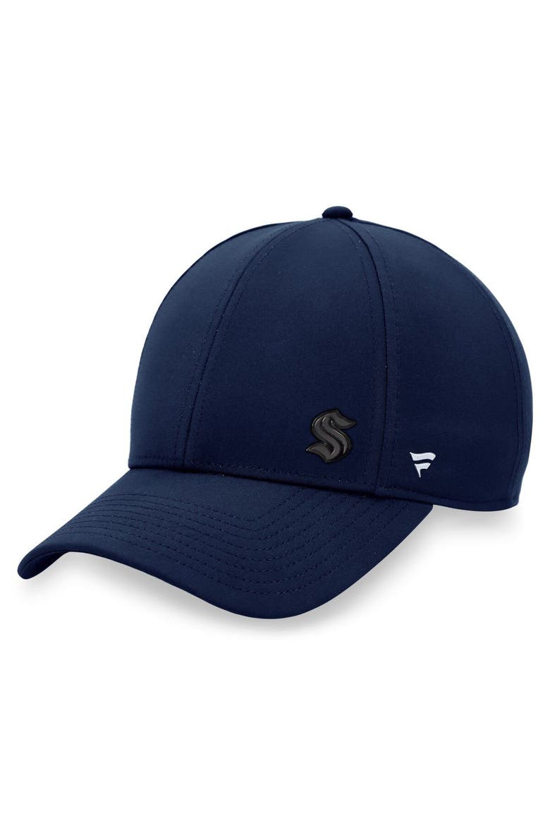 Women's Fanatics Branded Deep Sea Blue Seattle Kraken Authentic Pro Road Structured Adjustable Hat, Main, color, Navy