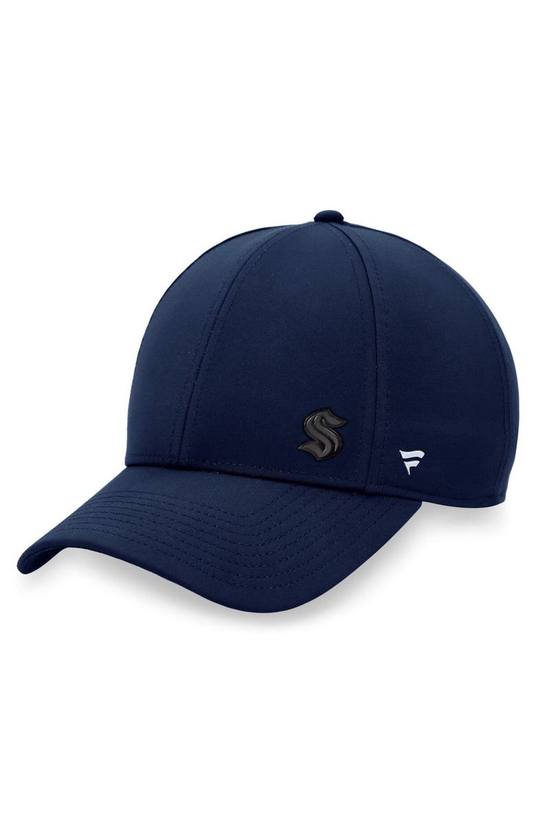 FANATICS Women's Fanatics Branded Deep Sea Blue Seattle Kraken Authentic Pro Road Structured Adjustable Hat, Main, color, Navy