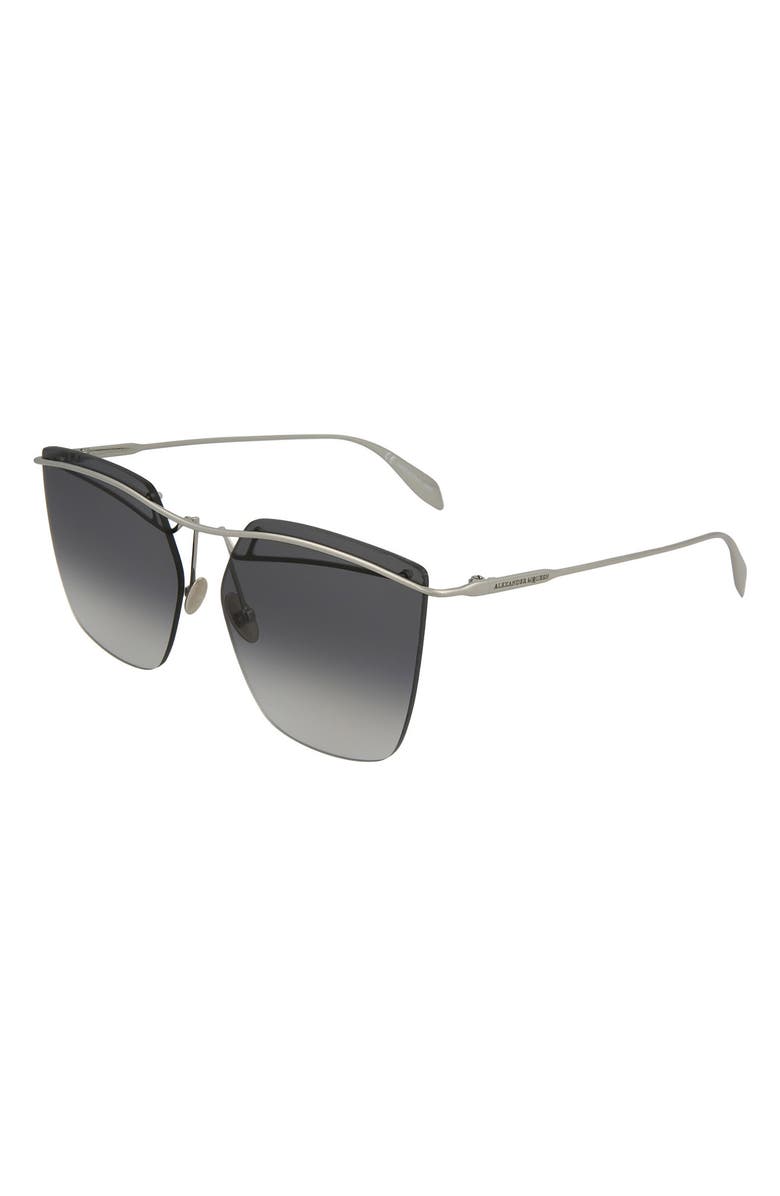McQueen 59mm Square Rectangle Sunglasses, Alternate, color,
