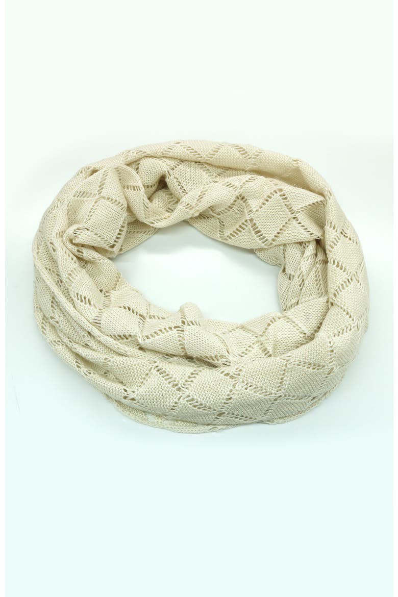 Cashmere and Silk loop scarf, Main, color, WHITE