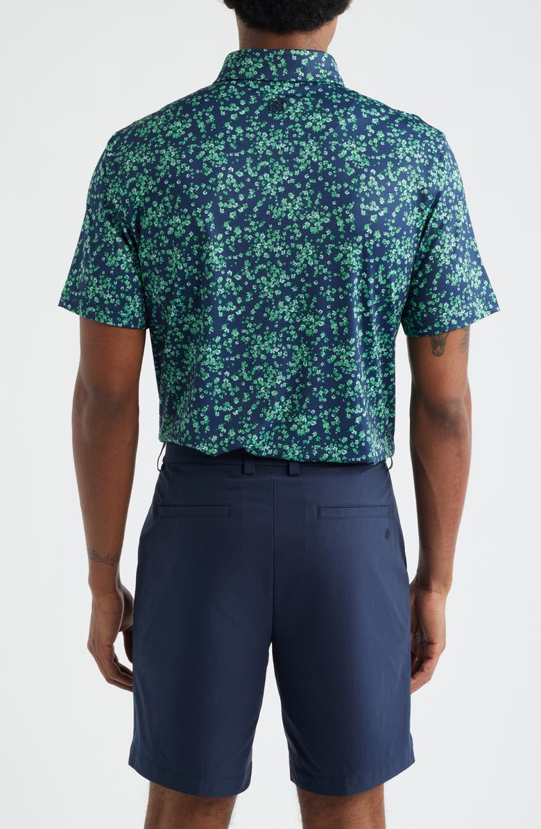 G/FORE Ditsy Floral Tech Jersey Golf Polo, Alternate, color, Clover