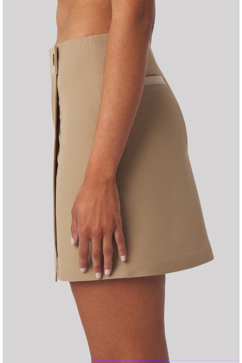Capri Wrap Miniskirt, Alternate, color, SAND