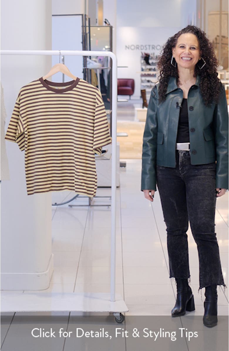 Settle Down Stripe Oversize T-Shirt, sales video thumbnail