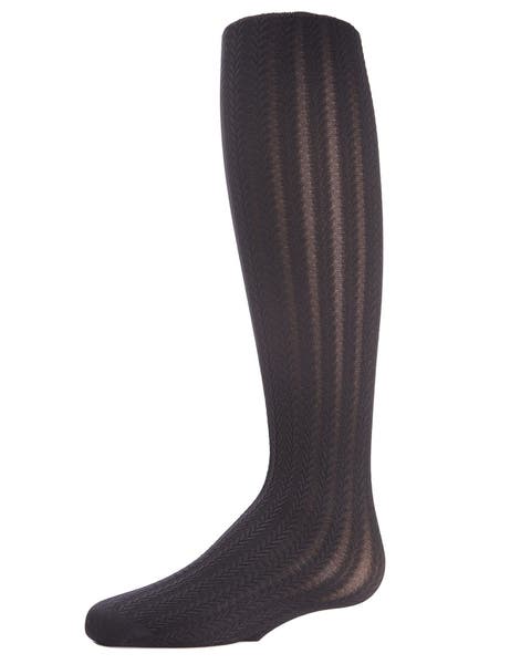 Classic Braid Pattern Slightly Sheer Tights