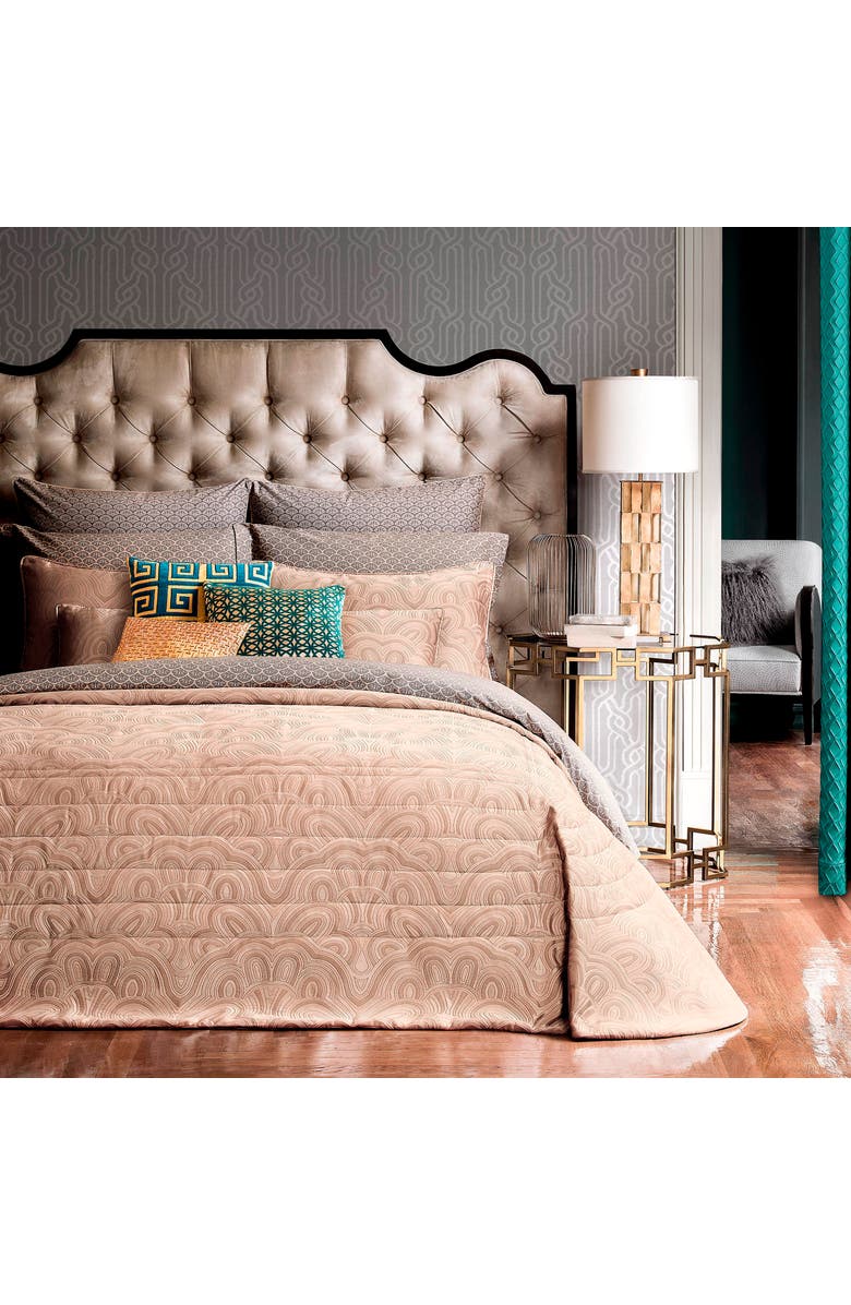 Togas Art Deco Decorative Pillow, Alternate, color, Beige