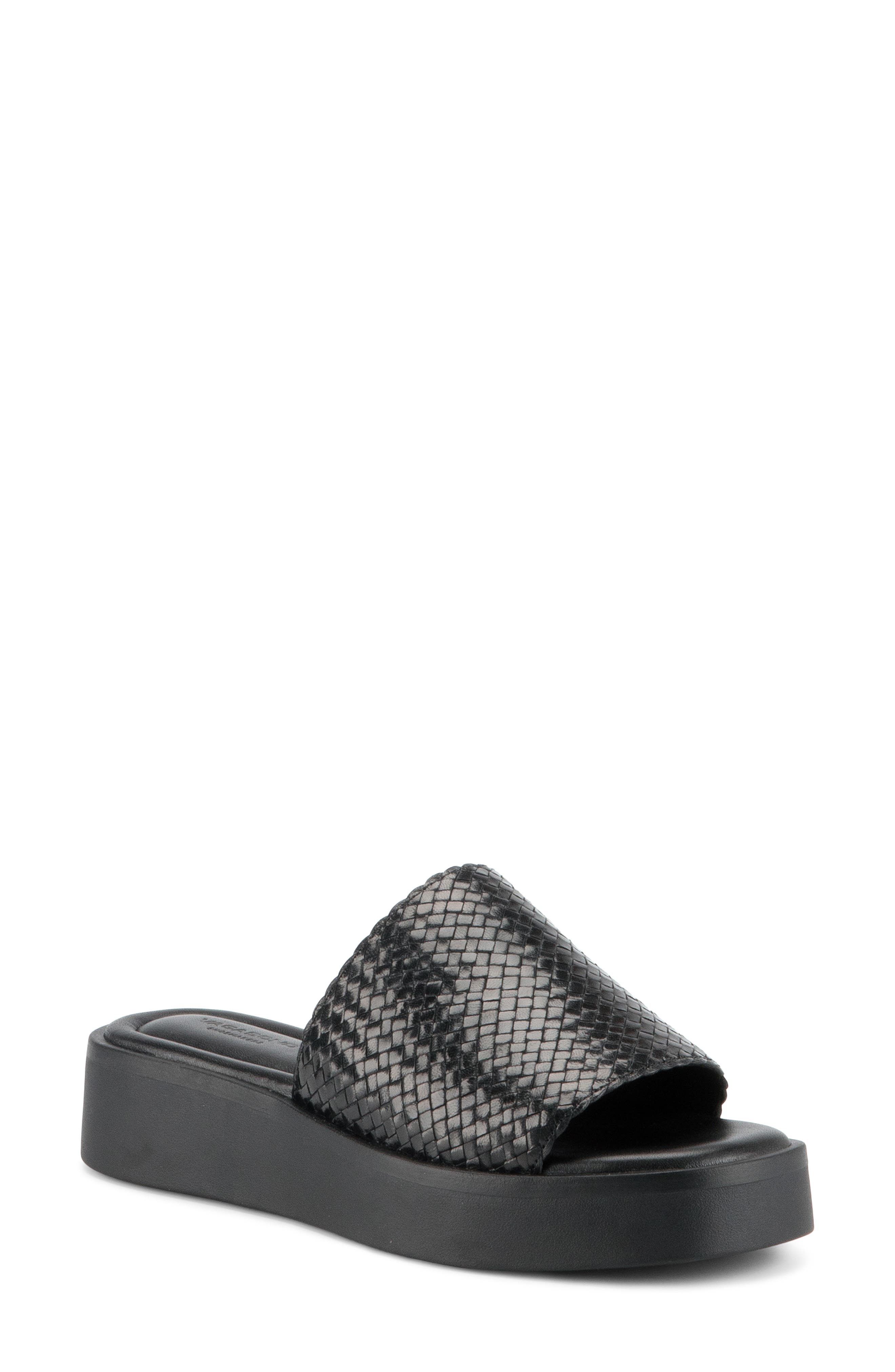 Vagabond Shoemakers Danya Platform Wedge Slide Sandal, Main, color, Black
