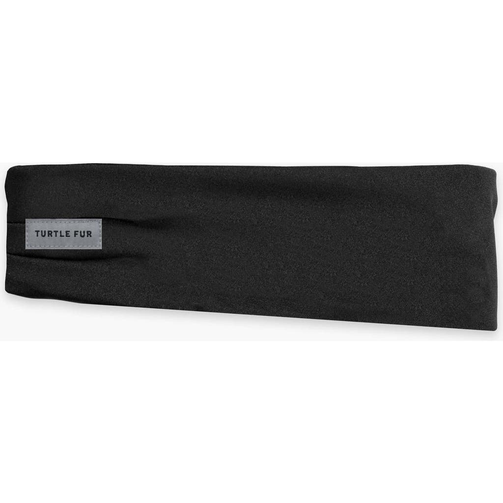 Turtle Fur Plush Lined Headband In Black