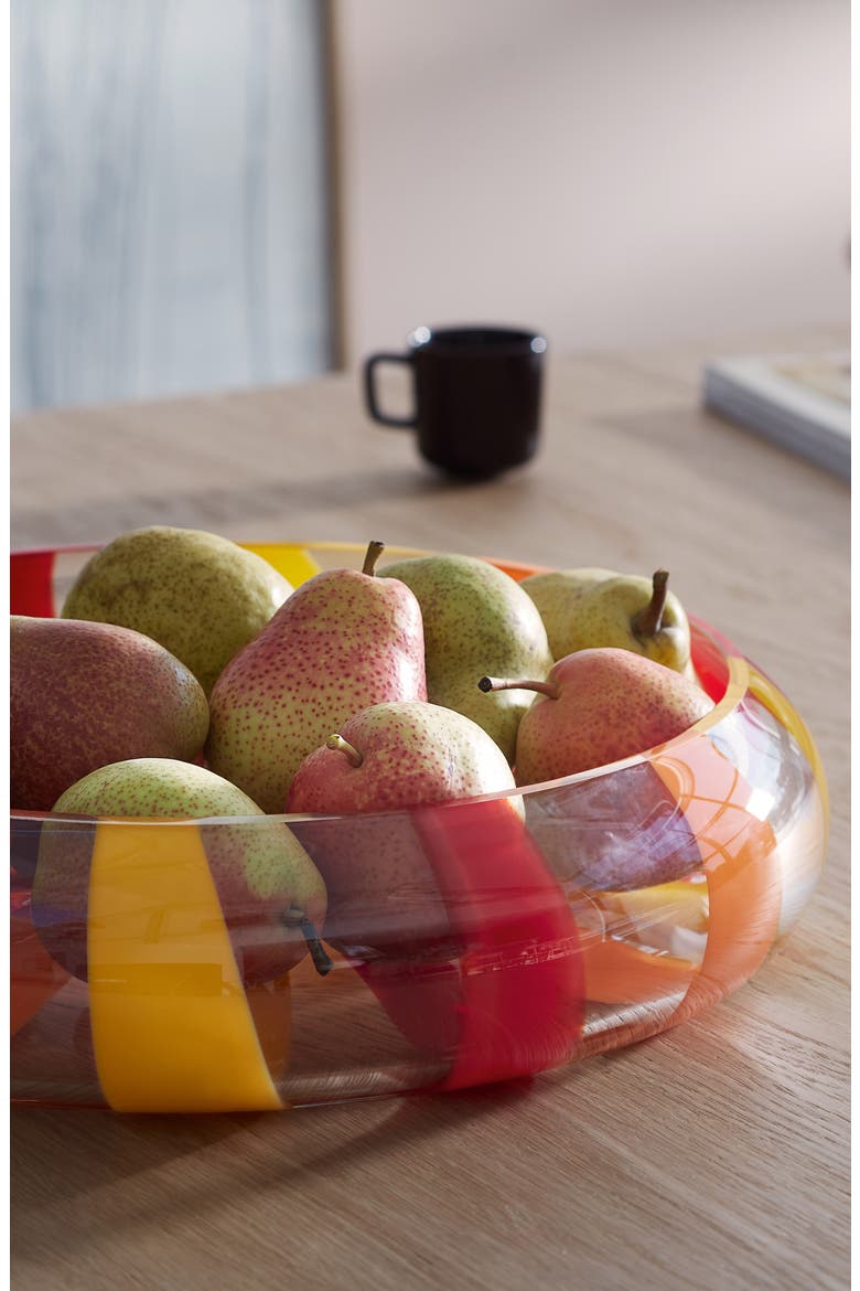 Folk Platter, Alternate, color, ORANGE/ RED