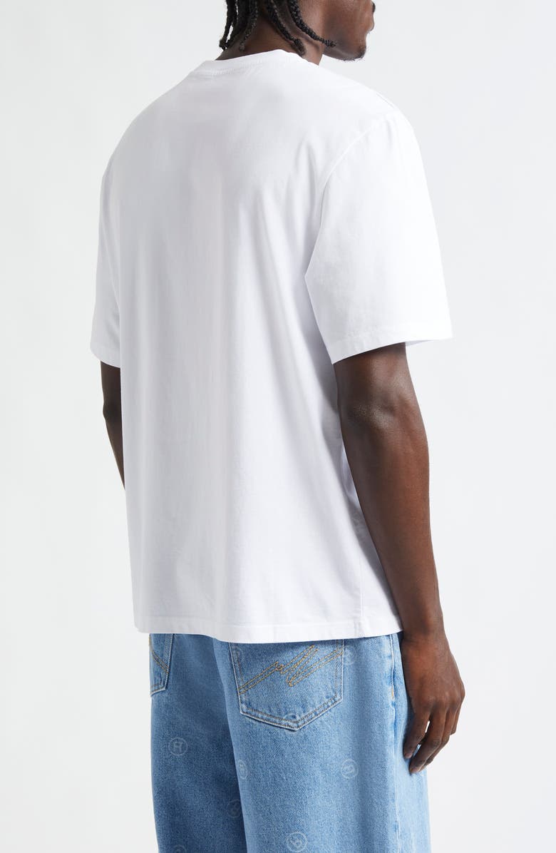 Martine Rose Classic Box Logo Graphic T-Shirt, Alternate, color, White Box Logo Wht