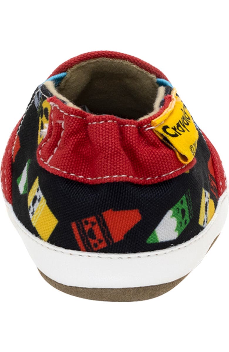 Robeez<sup>®</sup> x Crayola<sup>™</sup> Kids' Crib Shoe, Alternate, color, Black 1