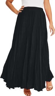 Jessica London Flowing Crinkled Maxi Skirt