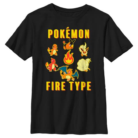 Boy's Pokemon Generations Fire Type  Graphic T-Shirt