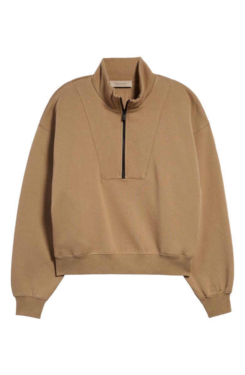 Fear of God Essentials Women's Half Zip Sweatshirt, Alternate, color, 