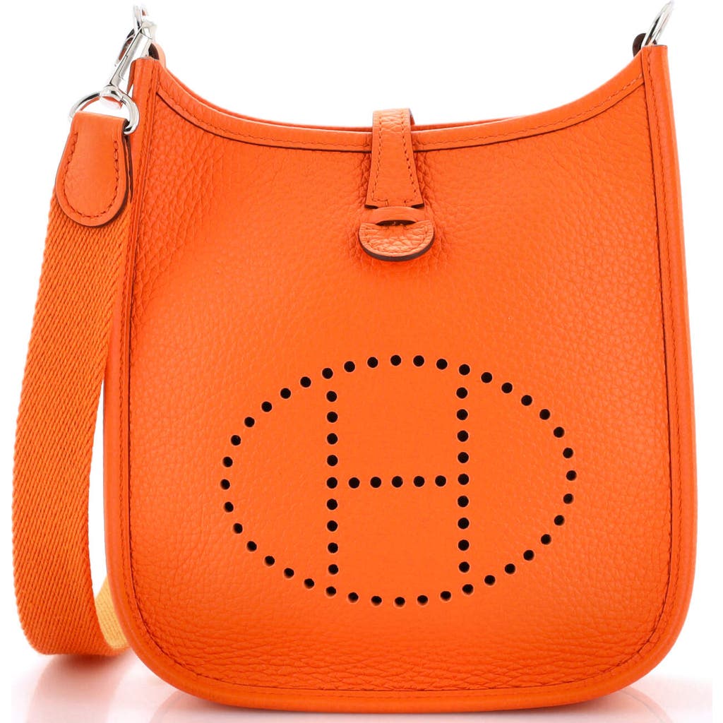 Pre-owned Hermes Hermes Evelyne Bag Gen Iii Clemence Tpm In Orange