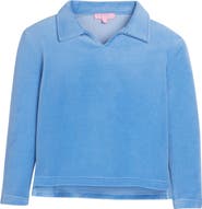 BISBY Kids' Velour Polo Pullover