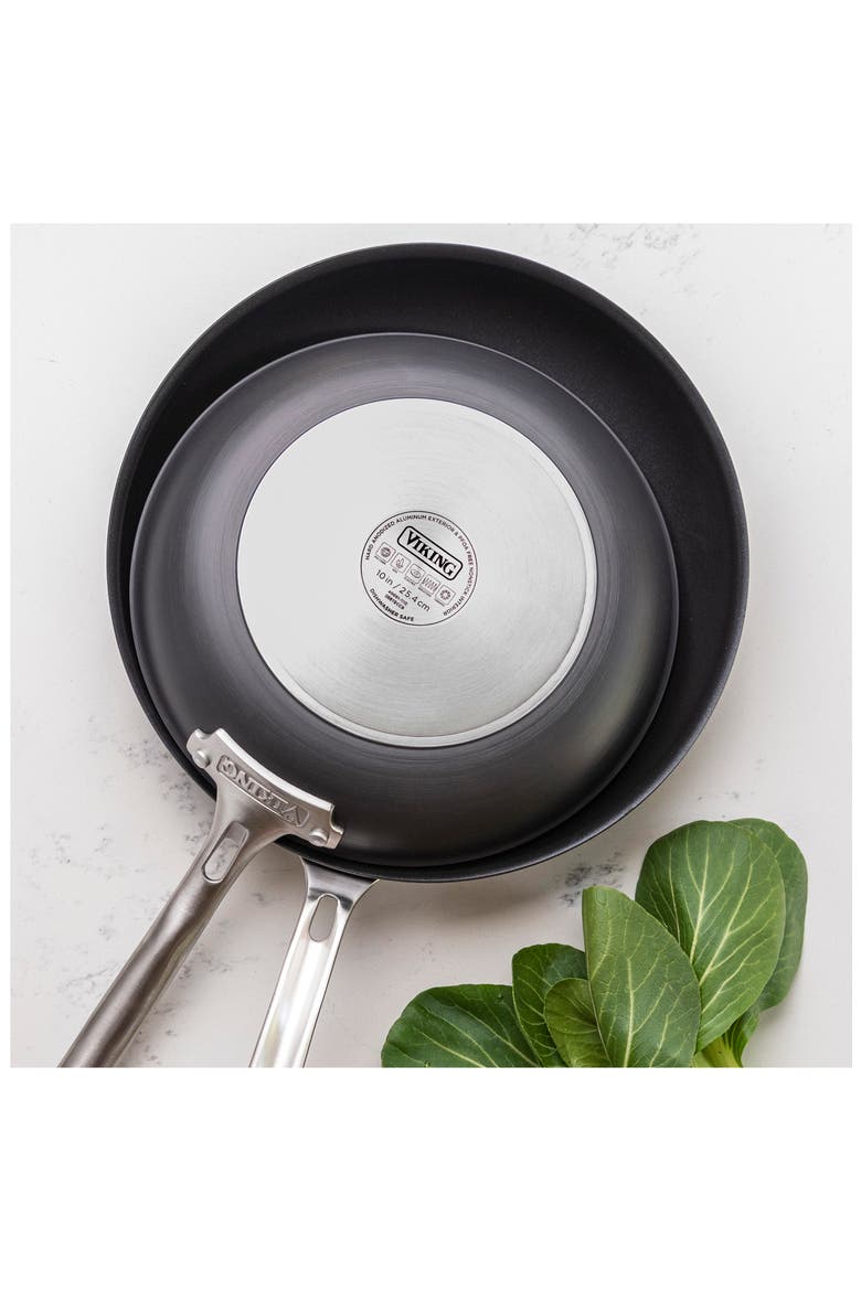 10-Inch & 12-Inch Hard Anodized Nonstick Frying Pan Set, Alternate, color, DARK GREY