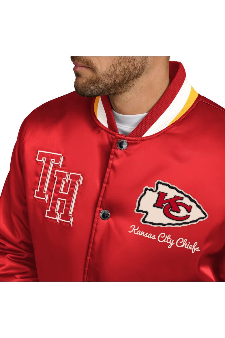 Men's Tommy Hilfiger Red Kansas City Chiefs Dante Full-Snap Satin Jacket, Alternate, color, Red