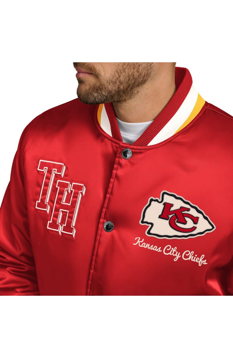 Tommy Hilfiger Men's Tommy Hilfiger Red Kansas City Chiefs Dante Full-Snap Satin Jacket, Alternate, color, Red