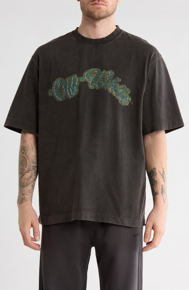 Off-White Bacchus Skate Cotton Graphic T-Shirt, Main, color, Black And Green