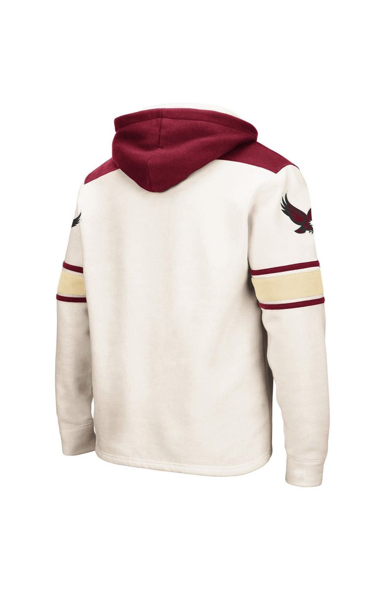COLOSSEUM Men's Colosseum Cream Boston College Eagles 2.0 Lace-Up Pullover Hoodie, Alternate, color, Cream