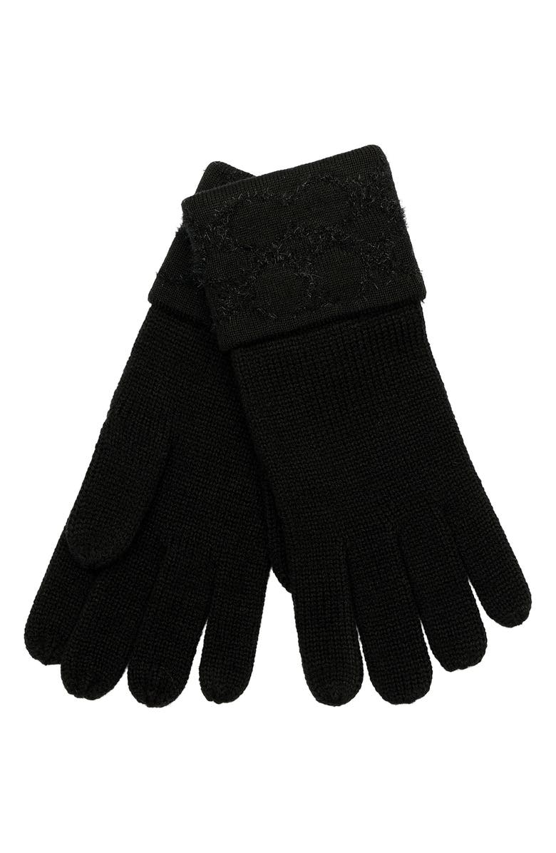 COACH Signature C Metallic Headband 
Gloves Set, Main, color, Black