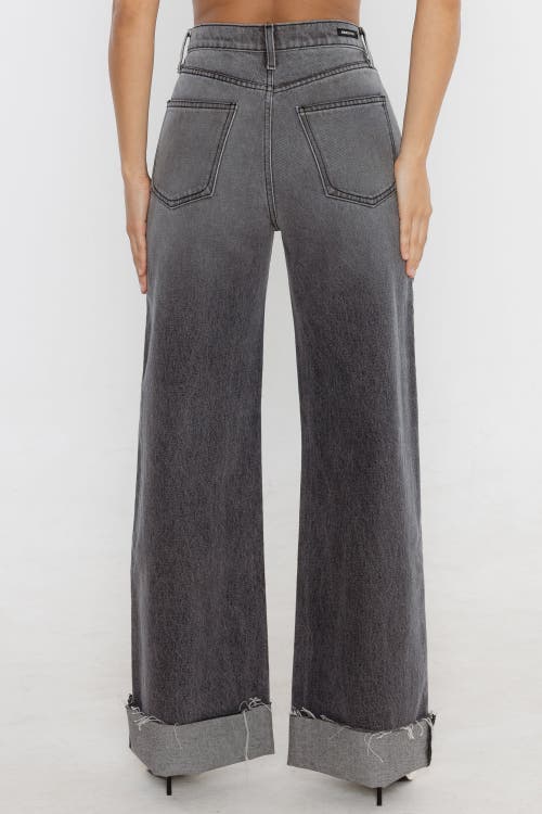 Rüdes Denim High Rise Adeline Cuffed Jeans In Laguna Grey In Laguna Grey