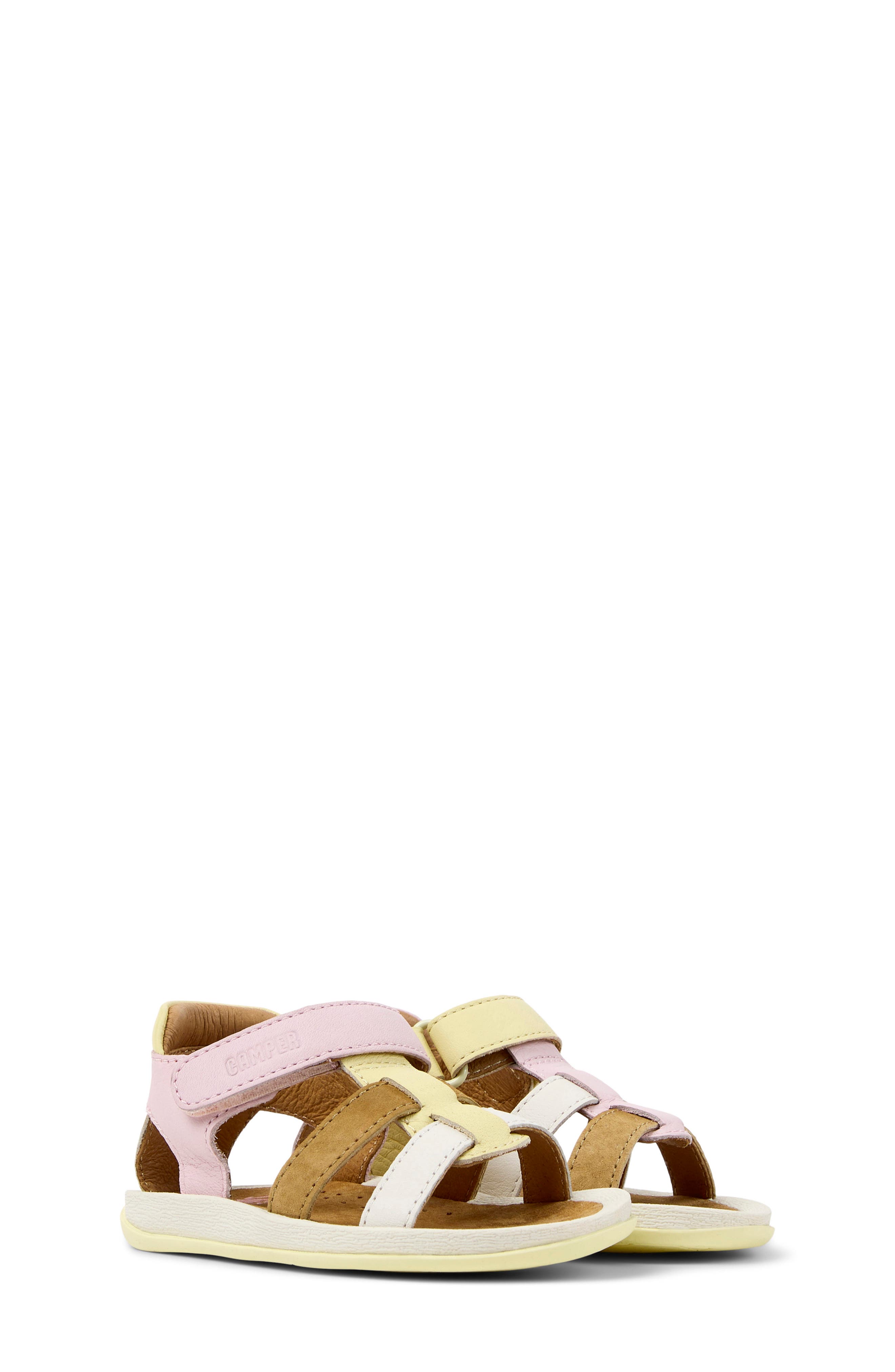 Camper Kids' Bicho Twins Mismatch Sandal, Main, color, Multi - Brown