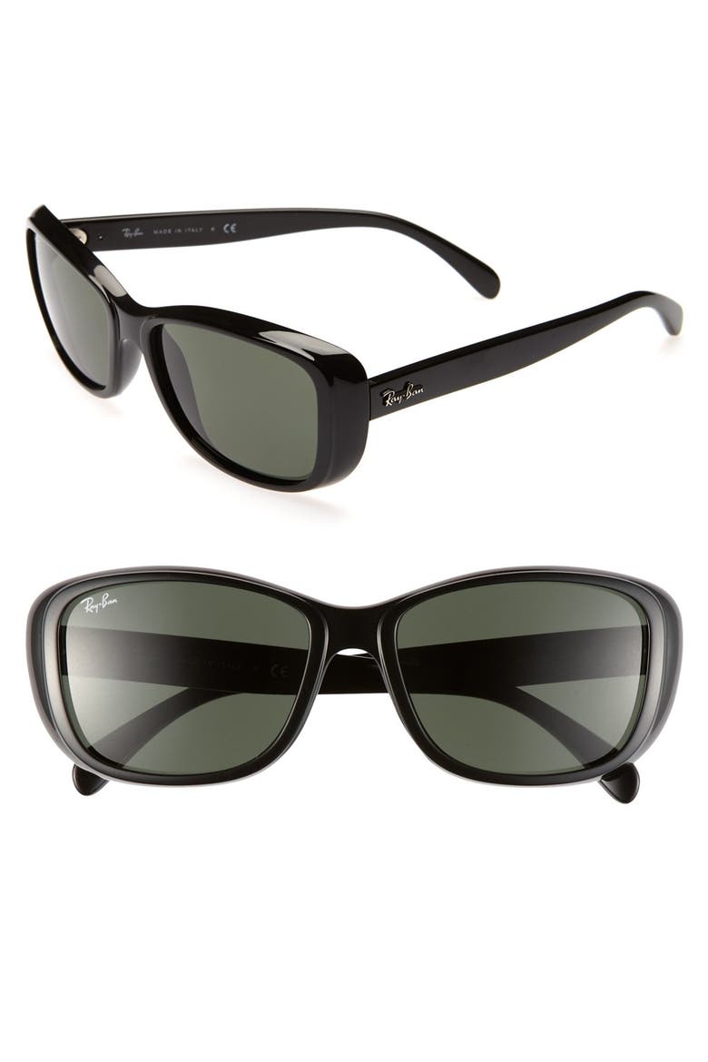 'Classic' 56mm Sunglasses, Main, color, BLACK