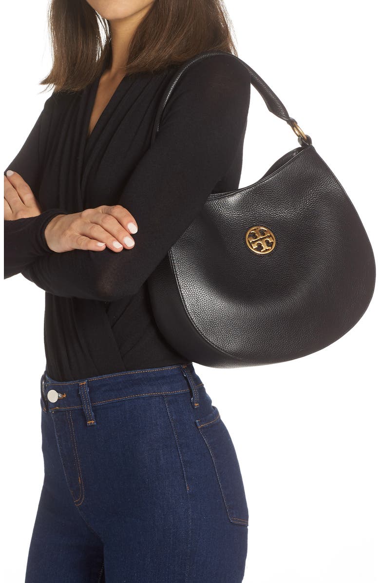 Tory Burch Carson Leather Hobo Bag, Alternate, color,
