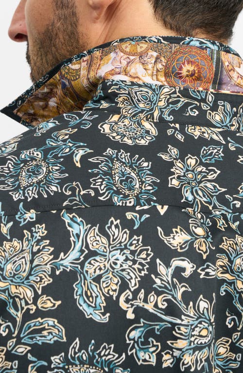 Robert Graham Lozano Abstract Print Button-up Shirt In Black