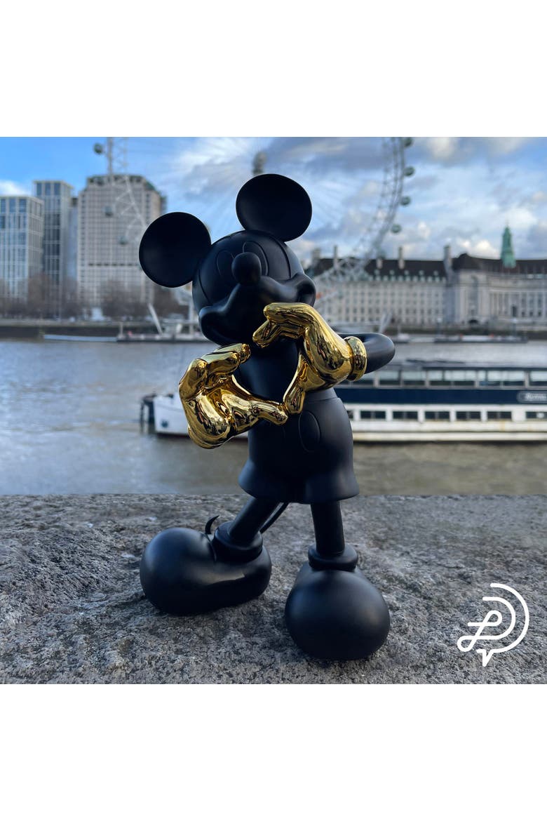 Mickey Mouse With Love Figurine, Alternate, color, Gold / Black