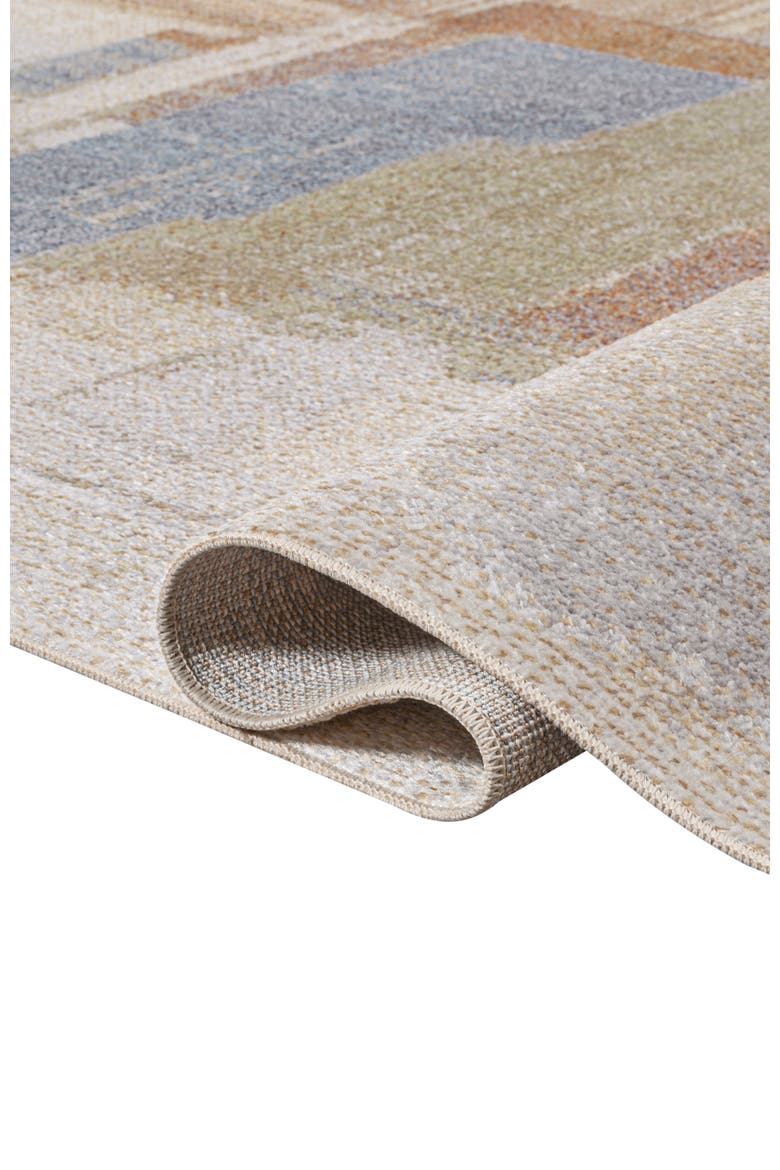 Weaver Abstract Coastal Watercolor Machine-Washable Area Rug, Alternate, color, Cream/Multi