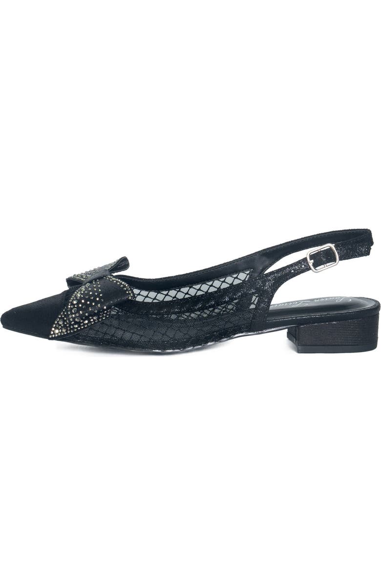 Lauren Lorraine Bow Slip-Ons, Alternate, color, Black