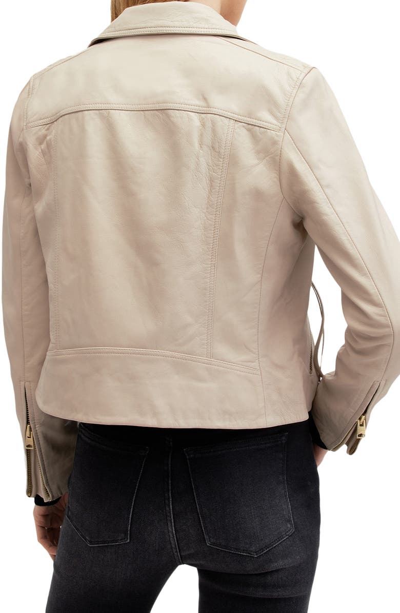 AllSaints Dalby Leather Biker Jacket, Alternate, color, 