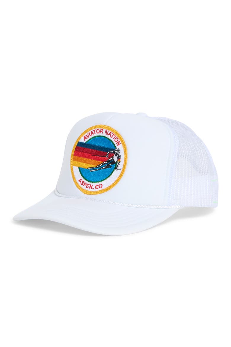 Signature as Vintage Low Rise Trucker Hat, Main, color, WHITE