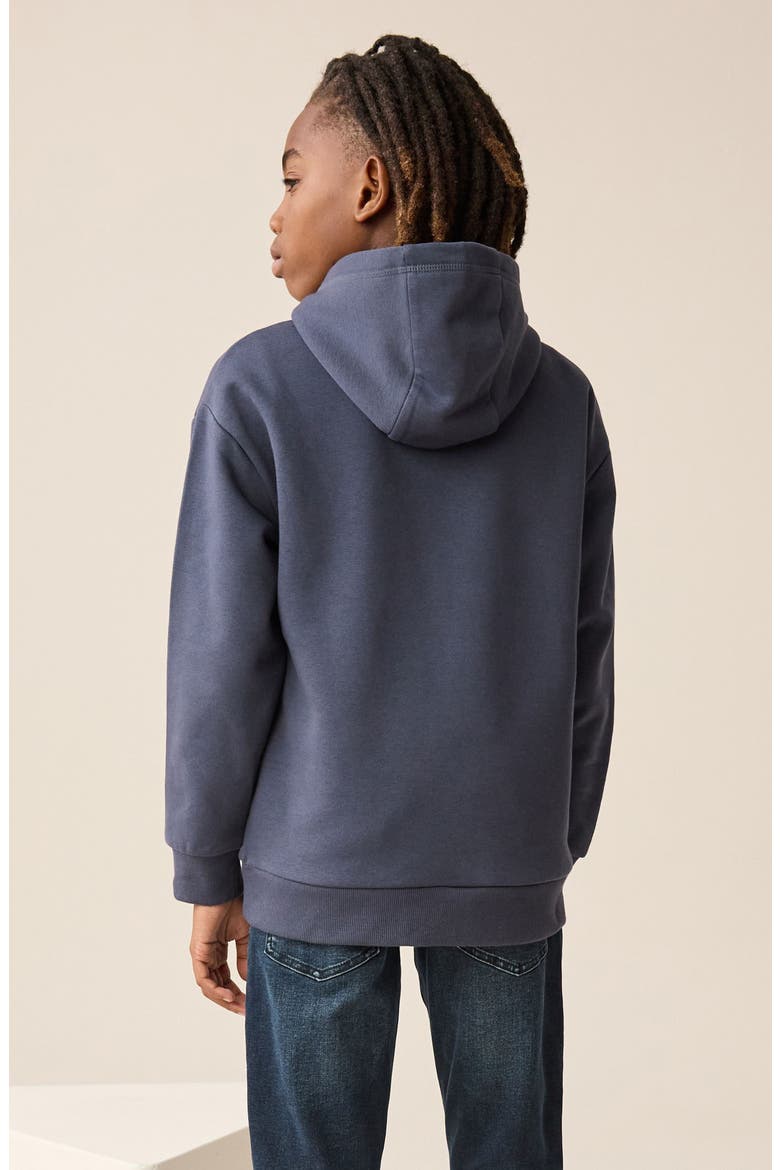 Kids' Car Cotton Blend Graphic Hoodie, Alternate, color, BLUE