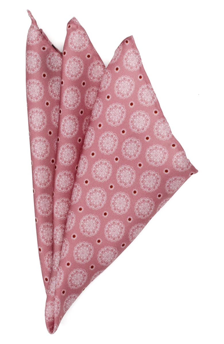 Cufflinks, Inc. Floral Silk Pocket Square, Main, color, Pink