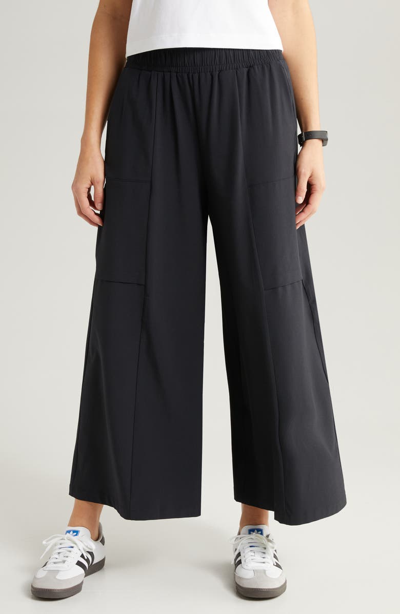 Zella In Flight Flowy Crop Wide Leg Pants, Main, color,