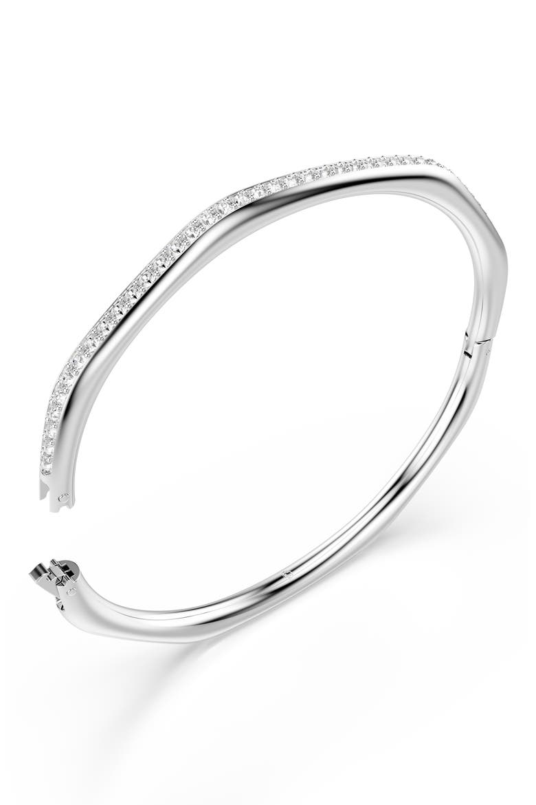Dextera Crystal Bangle, Alternate, color, RHODIUM