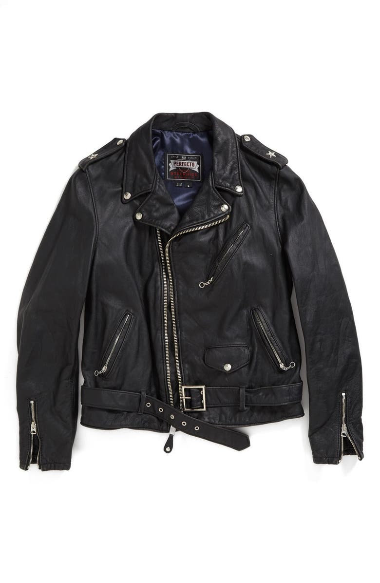 Schott NYC 'Perfecto 626' Leather Moto Jacket, Alternate, color,