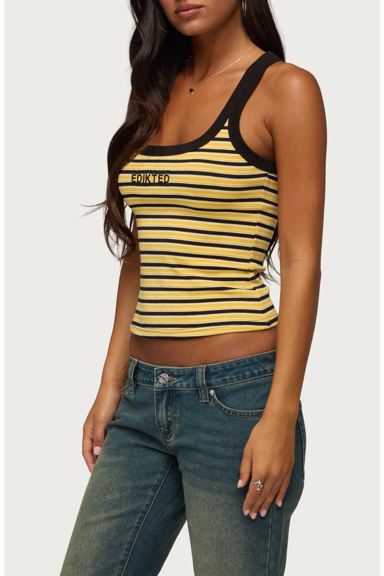 Energy Stripe Rib Tank, Alternate, color, YELLOW