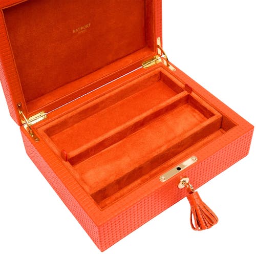 Rapport London Charlotte Jewelry Box In Orange
