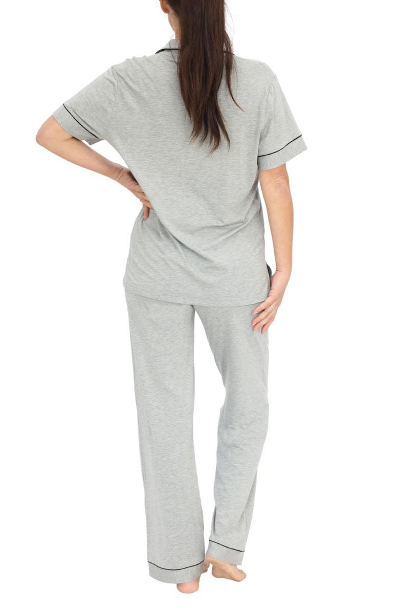 Angel Maternity Short Sleeve Maternity Pajamas, Alternate, color, 