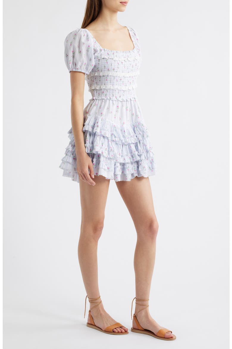 Fellows Ruffle Minidress, Alternate, color, COASTLINE BLUE