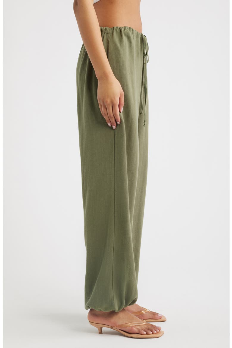 Bridget Woven Balloon Pants, Alternate, color, ARMY GREEN