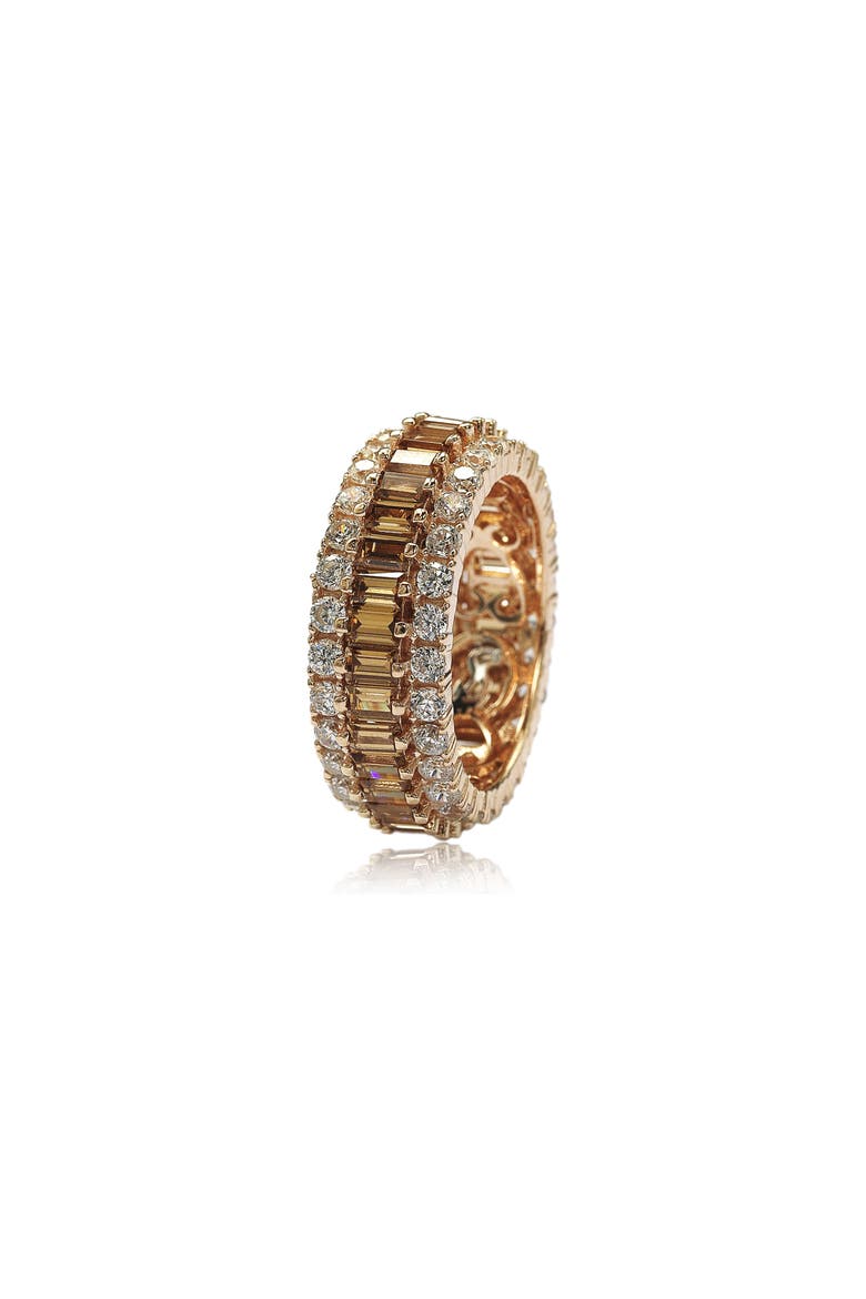 Eternity Cubic Zirconia Band Ring, Alternate, color, BROWN