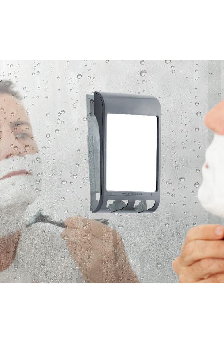 Zadro Fogless Shower Mirror with Razor Holder & Squeegee, Alternate, color, Gray