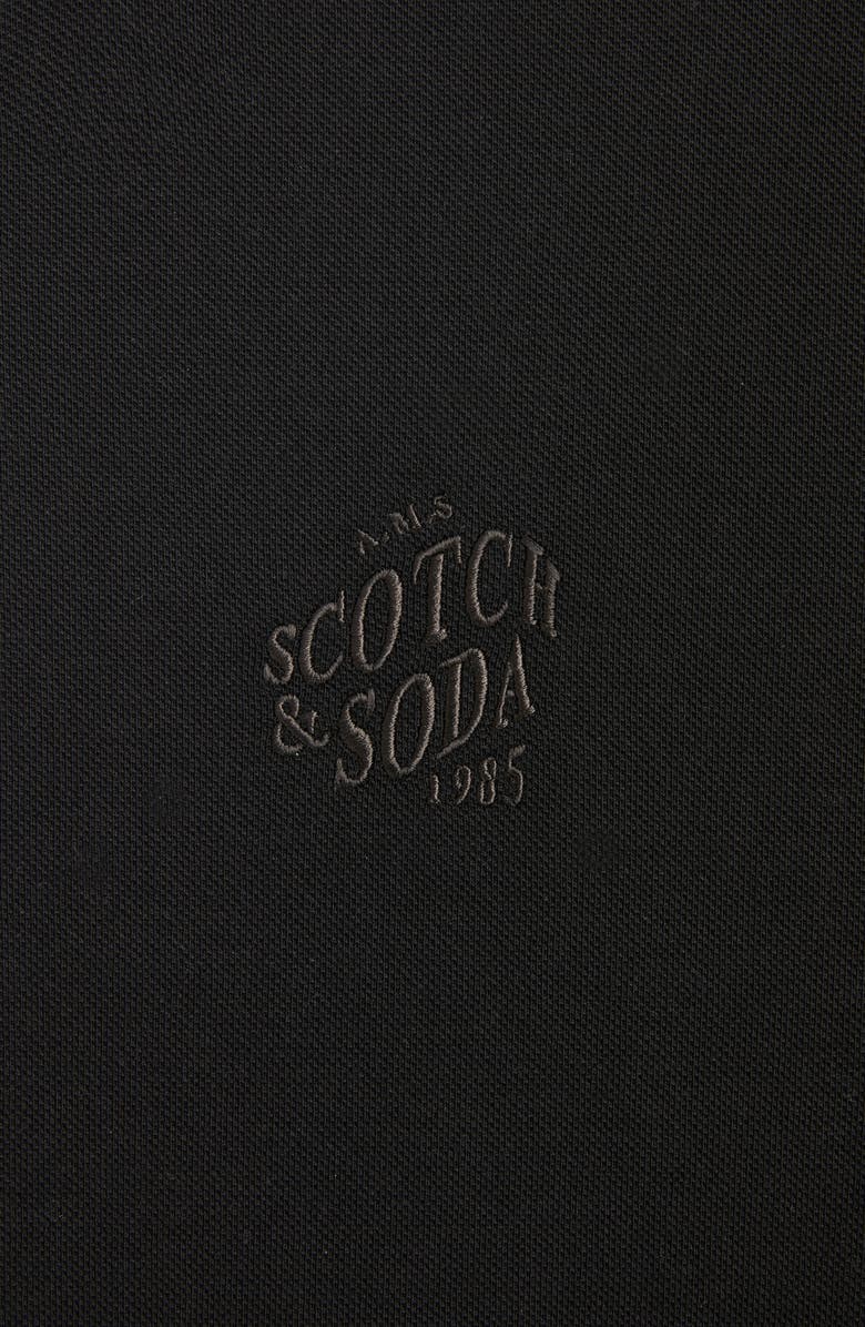 Scotch & Soda Embroidered Logo Piqué Polo, Alternate, color, Meteorite
